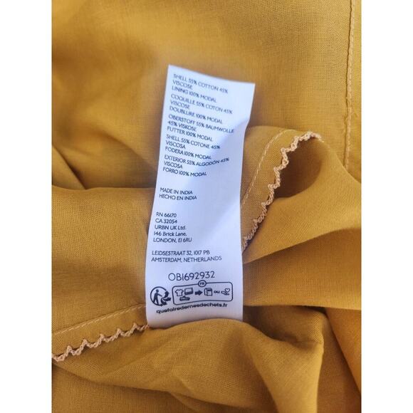 NWT Anthropologie Maeve High-Low Pleated-Trim Floral Dress Size 2 Maize #MD420 - Picture 12 of 14